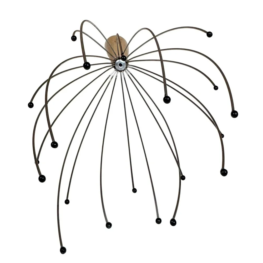 Tada Natural Scalp Massager Wooden Handle HandheldHead Stress Relief Spider Tool